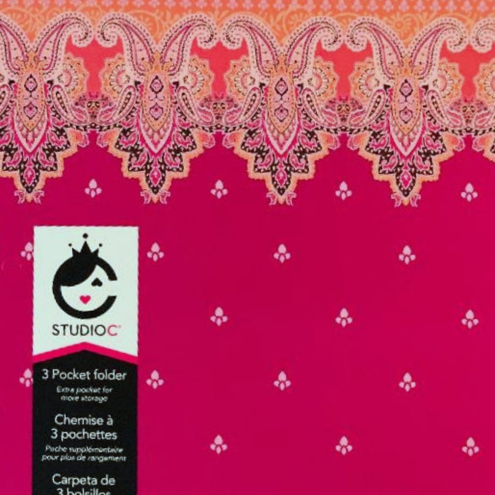 Carolina Pad Studio C 3 pocket folder Pink Magenta
